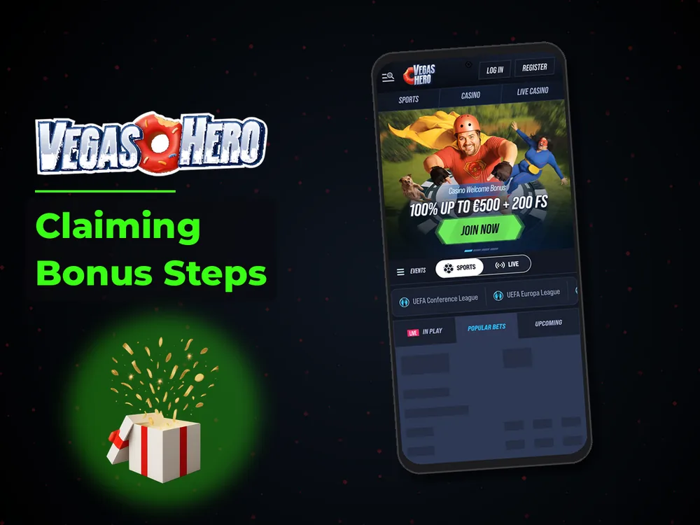 Vegas Hero - Claiming Bonus Steps