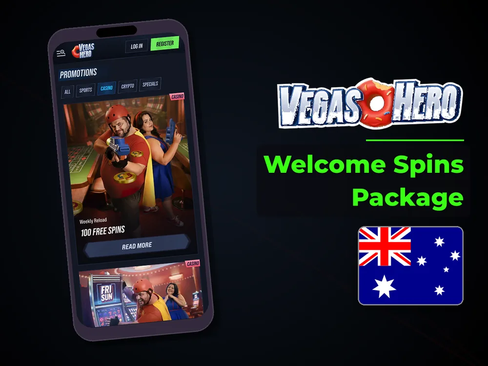Vegas Hero - Welcome Spins Package