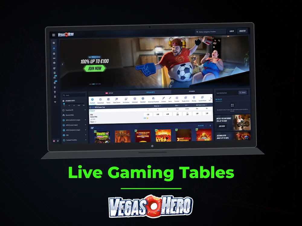 Vegas Hero - Live Gaming Tables