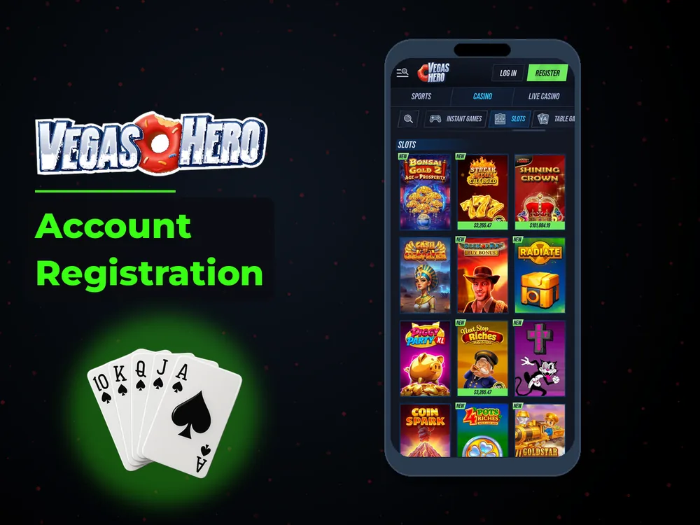 Vegas Hero - Account Registration