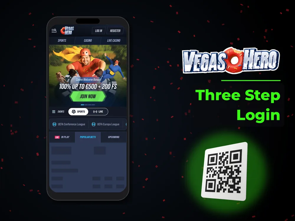 Vegas Hero - Three Step Login