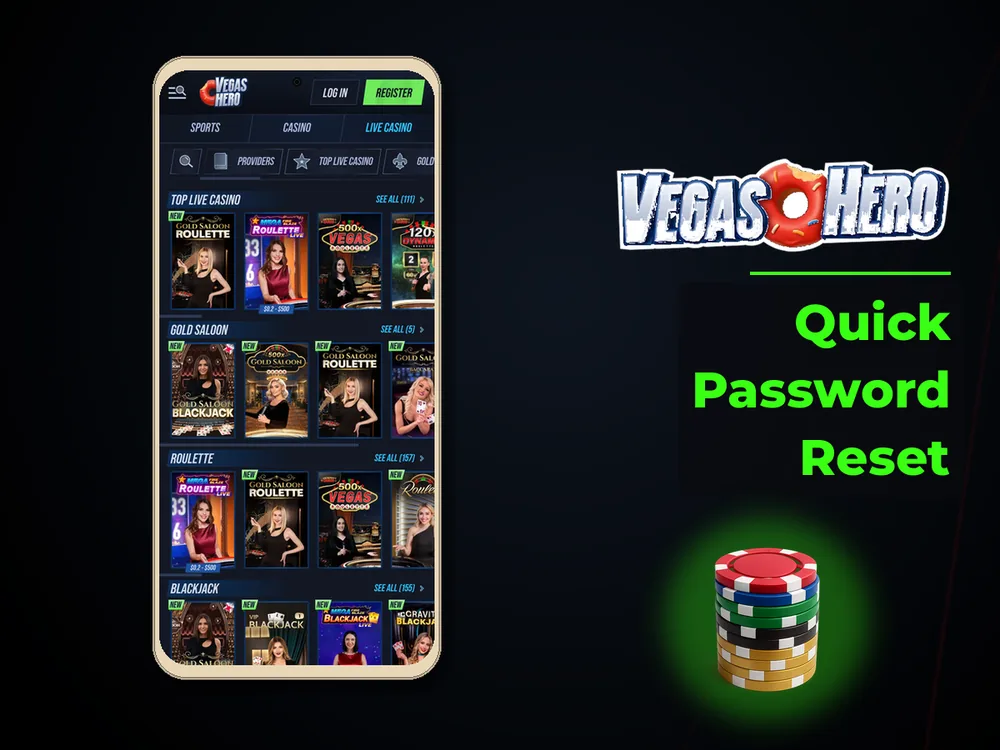 Vegas Hero - Quick Password Reset