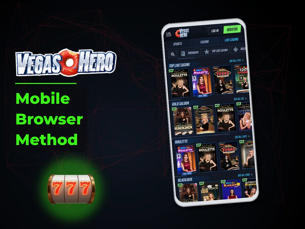 Vegas Hero - Mobile Browser Method