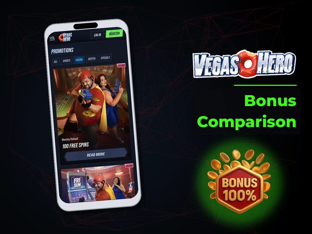 Vegas Hero - Bonus Comparison