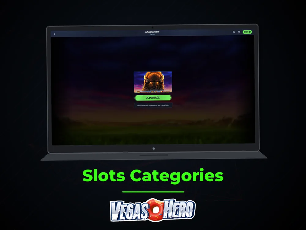 Vegas Hero - Slots Categories